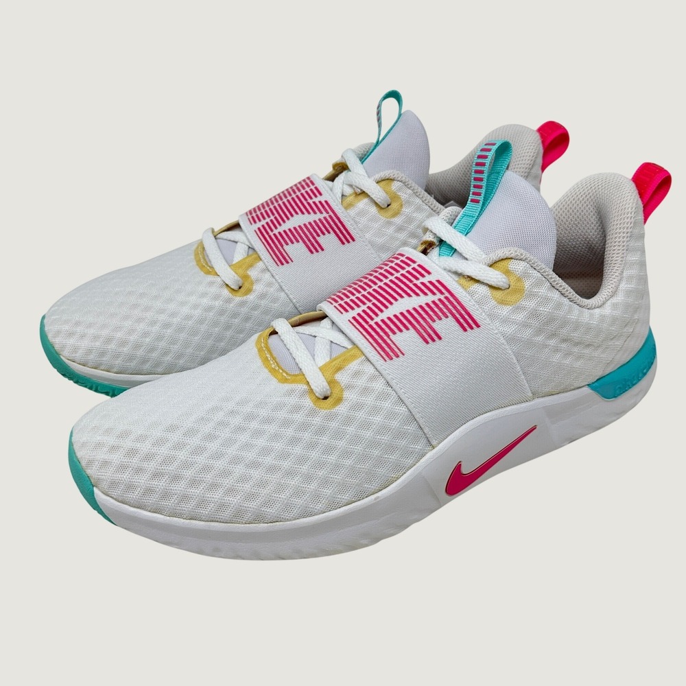 Nike Renew In Season TR 10 Womens Training Shoes White Bright Pink Teal Comfort